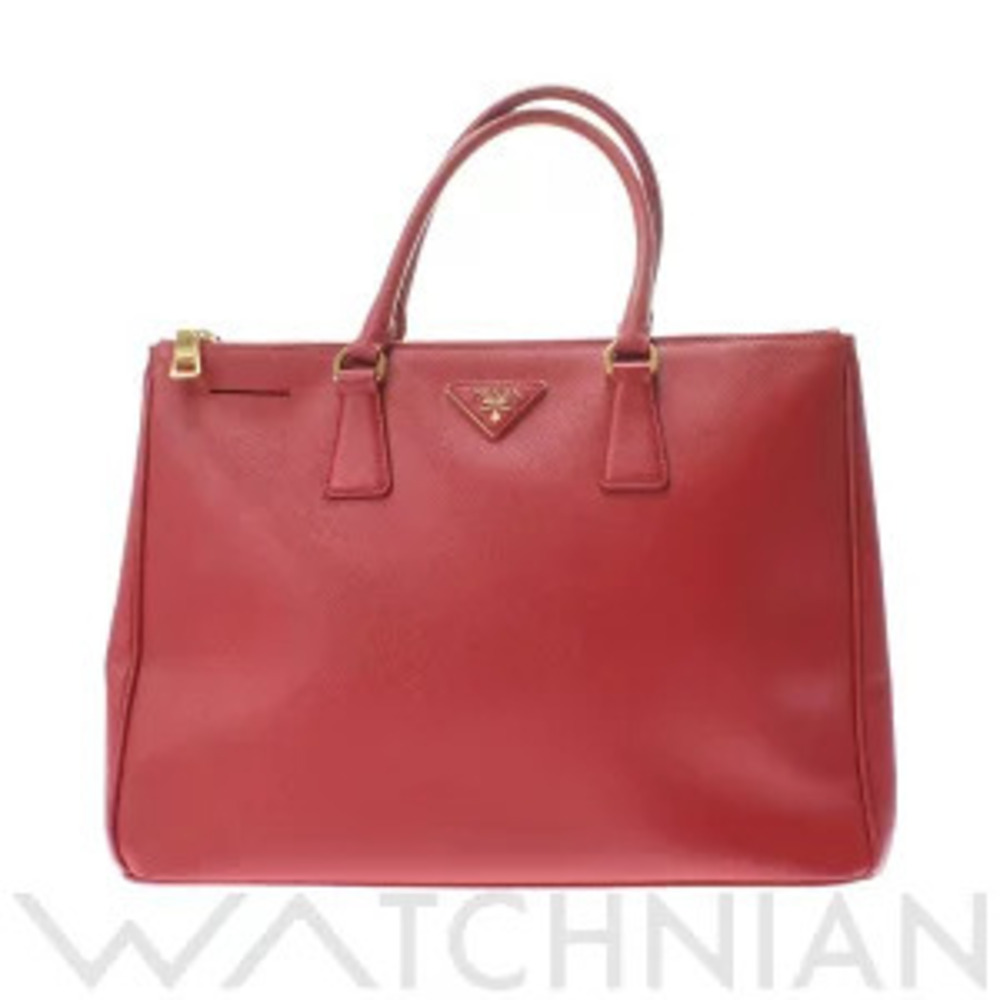 Prada Red Saffiano Leather Tote Bag